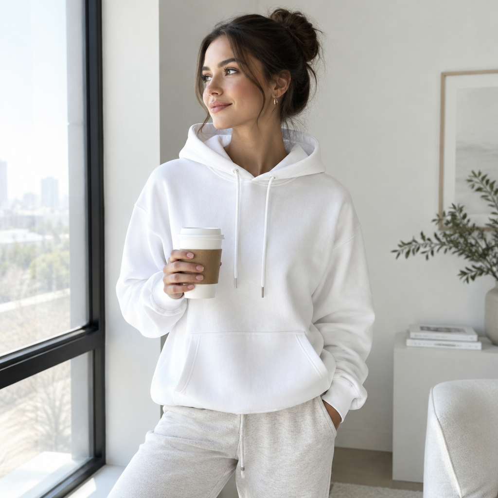 White Hoodie Lifestyle